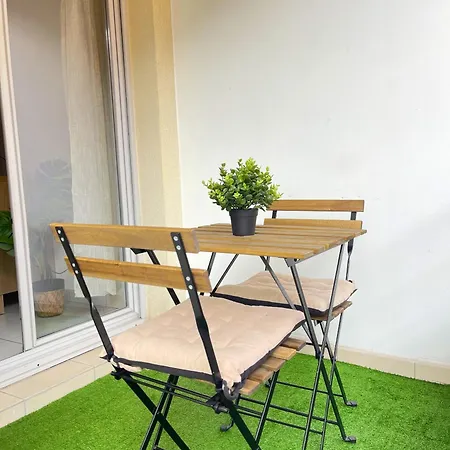 Studio, Climatisation, Terrasse, Parking, 1 Min Tramway Apartment Nice